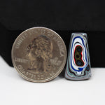 Fordite Agate Cabochon Freeform 20x11mm 4.5ct - Detroit Agate layered paint - Pedra Gems