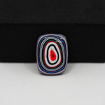 Fordite Agate Cabochon Cushion 16x13mm 3.5ct - Detroit Agate layered paint - Pedra Gems