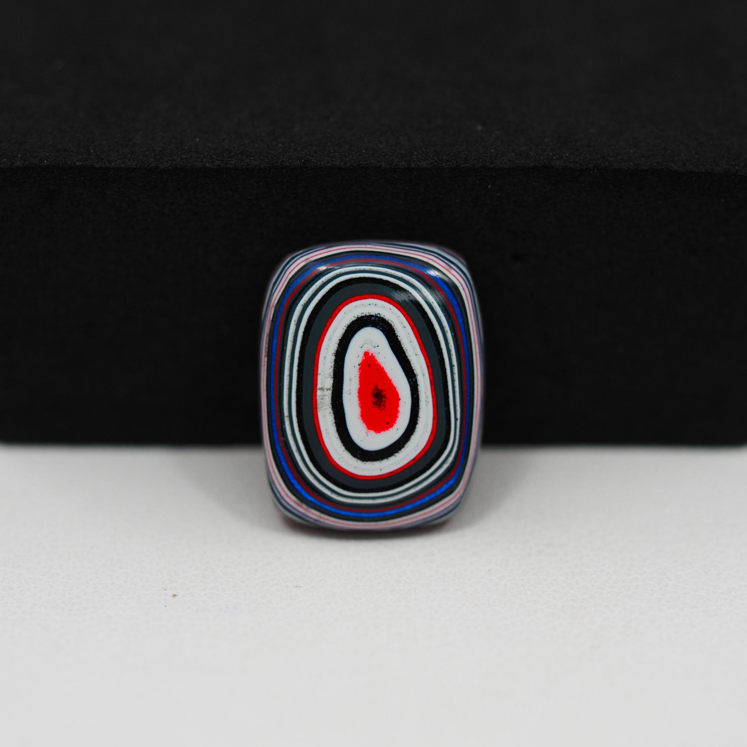 Fordite Agate Cabochon Cushion 16x13mm 3.5ct - Detroit Agate layered paint - Pedra Gems