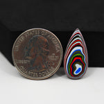 Fordite Agate Cabochon Freeform 23x11mm 2.5ct - Detroit Agate layered paint - Pedra Gems