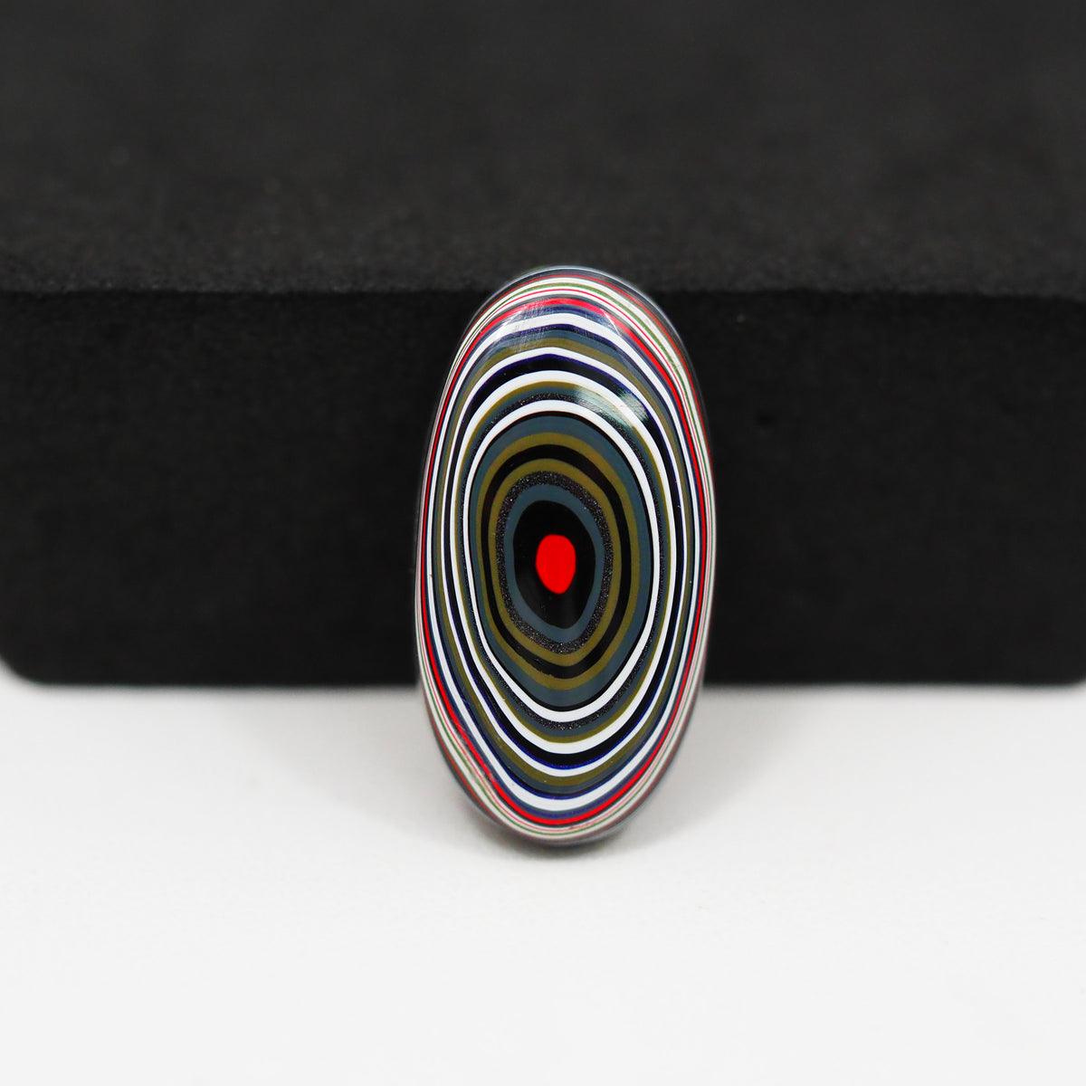 Fordite Agate Cabochon Oval 23x12mm 6ct - Detroit Agate layered paint - Pedra Gems