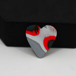 Fordite Agate Cabochon Heart 21x19mm 4.5ct - Detroit Agate layered paint - Pedra Gems