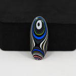 Fordite Agate Cabochon Oval 26x5mm 3ct - Detroit Agate layered paint - Pedra Gems