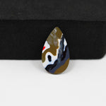 Fordite Agate Cabochon Pear 17x11mm 2ct - Detroit Agate layered paint - Pedra Gems