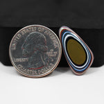 Fordite Agate Cabochon Freeform 24x12mm 3ct - Detroit Agate layered paint - Pedra Gems