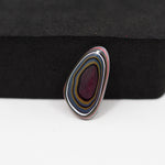 Fordite Agate Cabochon Freeform 19x11mm 2.5ct - Detroit Agate layered paint - Pedra Gems