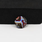 Fordite Agate Cabochon Round 12x12mm 2ct - Detroit Agate layered paint - Pedra Gems