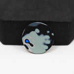 Fordite Agate Cabochon Round 21x21mm 7ct - Detroit Agate layered paint - Pedra Gems