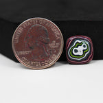 Fordite Agate Cabochon Square 13x13mm 2ct - Detroit Agate layered paint - Pedra Gems