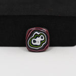 Fordite Agate Cabochon Square 13x13mm 2ct - Detroit Agate layered paint - Pedra Gems