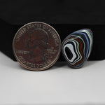 Fordite Agate Cabochon Freeform 18x13mm 3.5ct - Detroit Agate layered paint - Pedra Gems