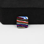 Fordite Agate Cabochon Square 11x11mm 1.5ct - Detroit Agate layered paint - Pedra Gems