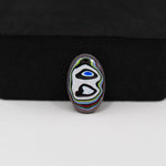 Fordite Agate Cabochon Oval 16x10mm 2ct - Detroit Agate layered paint - Pedra Gems