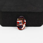 Fordite Agate Cabochon Oval 16x10mm 2ct - Detroit Agate layered paint - Pedra Gems