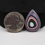 Fordite Agate Cabochon Pear 26x18mm 6.5ct - Detroit Agate layered paint - Pedra Gems
