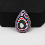 Fordite Agate Cabochon Pear 26x18mm 6.5ct - Detroit Agate layered paint - Pedra Gems