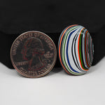 Fordite Agate Cabochon Oval 26x18mm 5ct - Detroit Agate layered paint - Pedra Gems