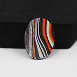 Fordite Agate Cabochon Oval 26x18mm 5ct - Detroit Agate layered paint - Pedra Gems