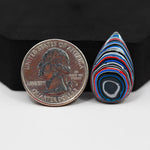 Fordite Agate Cabochon Pear 25x16mm 5ct - Detroit Agate layered paint - Pedra Gems