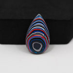 Fordite Agate Cabochon Pear 25x16mm 5ct - Detroit Agate layered paint - Pedra Gems