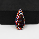 Fordite Agate Cabochon Pear 24x11mm 2.5ct - Detroit Agate layered paint - Pedra Gems