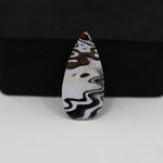 Fordite Agate Cabochon Pear 24x11mm 2.5ct - Detroit Agate layered paint - Pedra Gems