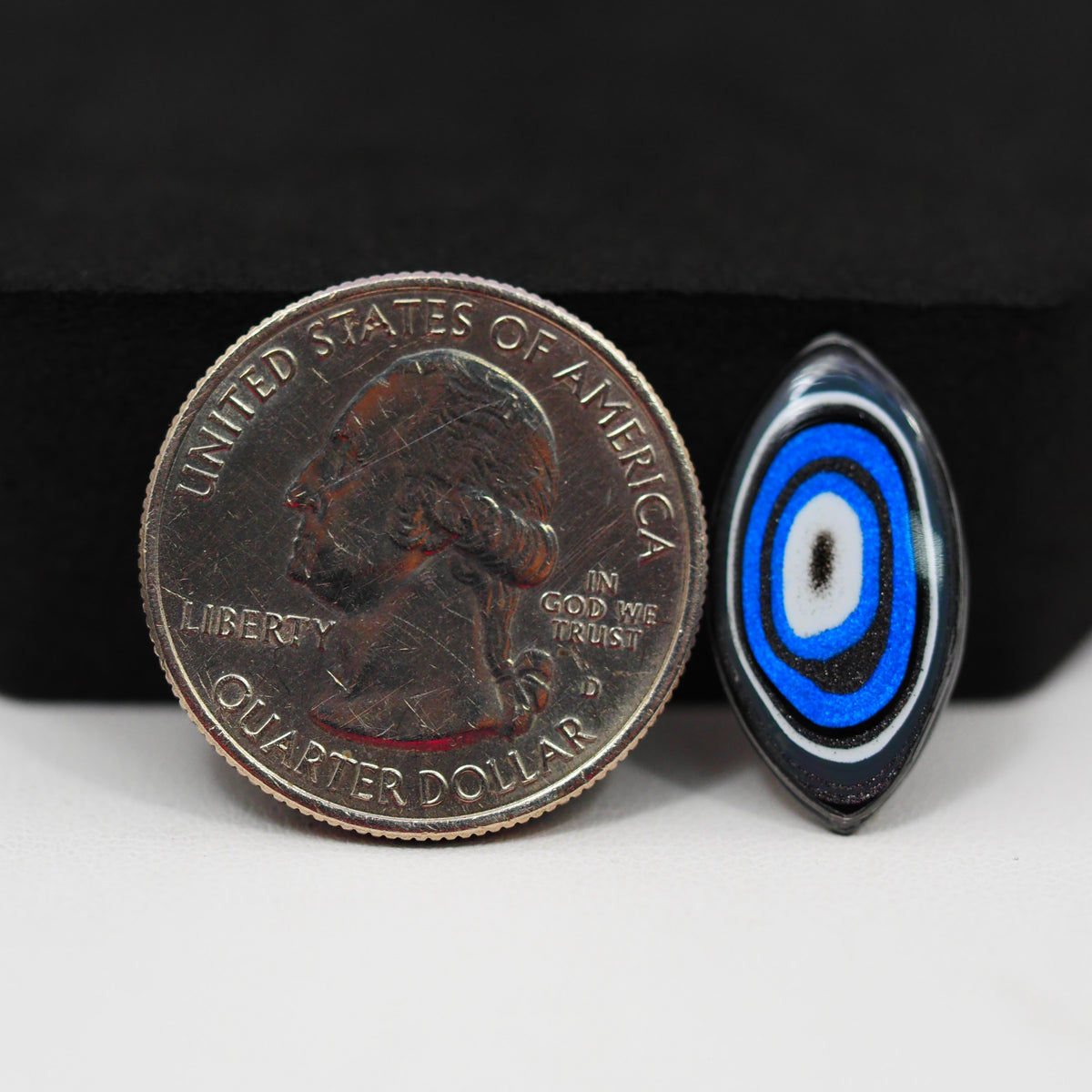 Fordite Agate Cabochon Freeform 21x11mm 2ct - Detroit Agate layered paint - Pedra Gems
