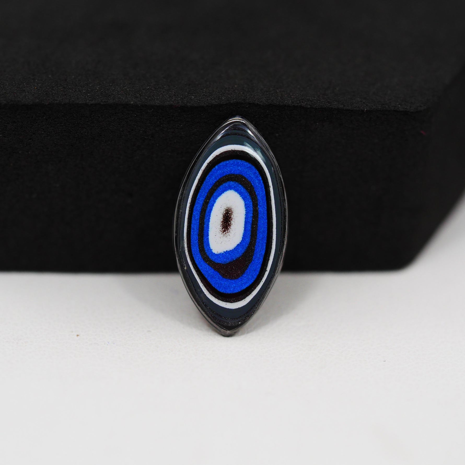 Fordite Agate Cabochon Freeform 21x11mm 2ct - Detroit Agate layered paint - Pedra Gems