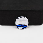 Fordite Agate Cabochon Round 14x14mm 3ct - Detroit Agate layered paint - Pedra Gems