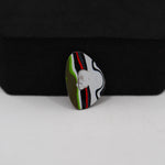 Fordite Agate Cabochon Freeform 17x11mm 2ct - Detroit Agate layered paint - Pedra Gems