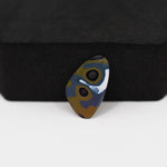 Fordite Agate Cabochon Freeform 18x11mm 2ct - Detroit Agate layered paint - Pedra Gems