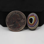 Fordite Agate Cabochon Oval 20x14mm 4.5ct - Detroit Agate layered paint - Pedra Gems