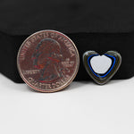 Fordite Agate Cabochon Heart 13x11mm 2ct - Detroit Agate layered paint - Pedra Gems