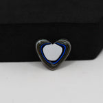 Fordite Agate Cabochon Heart 13x11mm 2ct - Detroit Agate layered paint - Pedra Gems