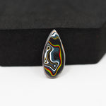 Fordite Agate Cabochon Pear 22x11mm 2ct - Detroit Agate layered paint - Pedra Gems
