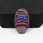 Fordite Agate Cabochon Oval 30x18mm 9ct - Detroit Agate layered paint - Pedra Gems