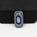 Fordite Agate Cabochon Cushion 21x12mm 5ct - Detroit Agate layered paint - Pedra Gems