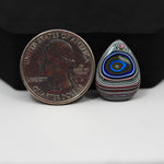 Fordite Agate Cabochon Pear 20x15mm 4.5ct - Detroit Agate layered paint - Pedra Gems