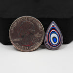 Fordite Agate Cabochon Pear 19x13mm 4ct - Detroit Agate layered paint - Pedra Gems