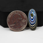 Fordite Agate Cabochon Oval 25x11mm 3ct - Detroit Agate layered paint - Pedra Gems