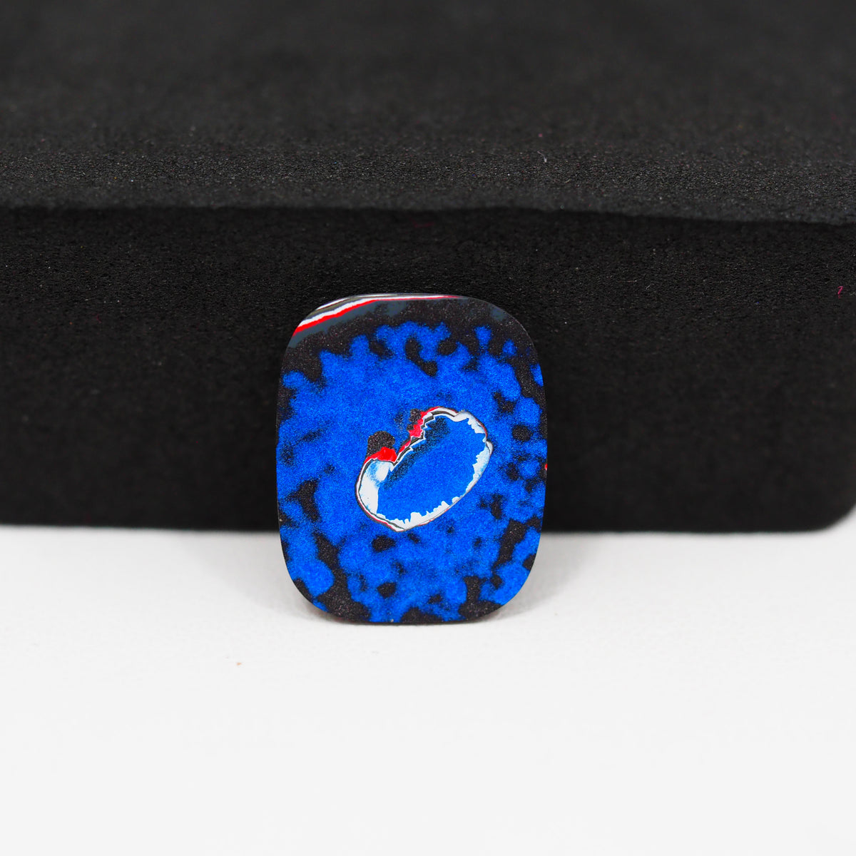 Fordite Agate Cabochon Square 17x14mm 2.5ct - Detroit Agate layered paint - Pedra Gems