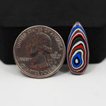 Fordite Agate Cabochon Pear 24x11mm 2ct - Detroit Agate layered paint - Pedra Gems