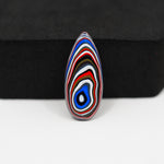Fordite Agate Cabochon Pear 24x11mm 2ct - Detroit Agate layered paint - Pedra Gems
