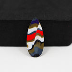 Fordite Agate Cabochon Pear 24x11mm 2ct - Detroit Agate layered paint - Pedra Gems