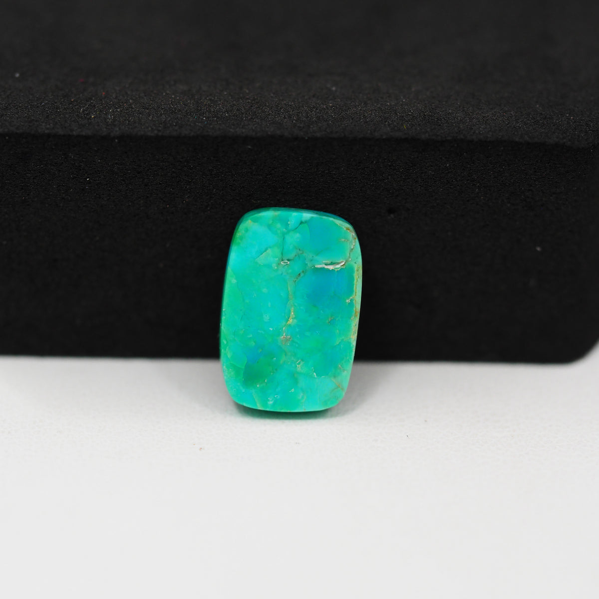 Natural Mohave Turquoise Rectangle Cabochon 15x10mm 5.5ct - Blue Green - Pedra Gems