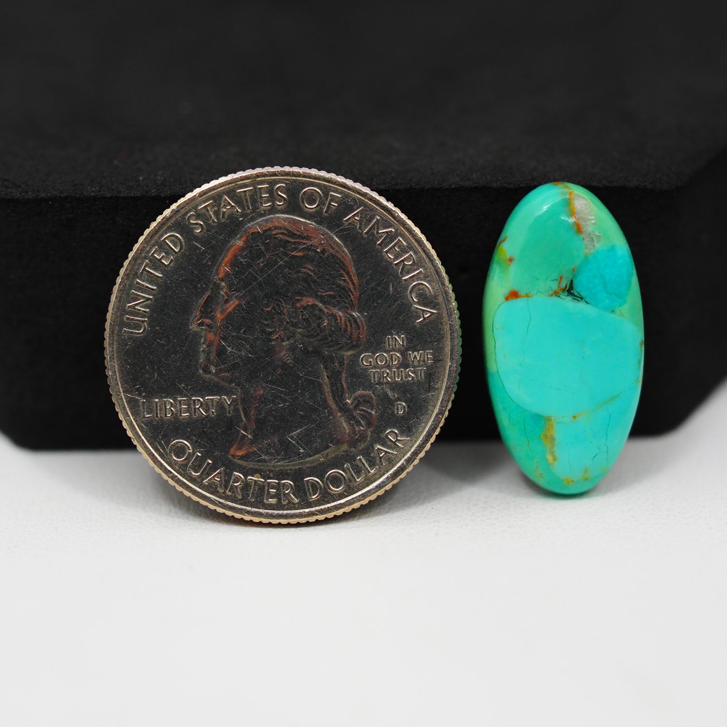 Natural Mohave Turquoise Oval Cabochon 21x11mm 5.5ct - Blue - Pedra Gems