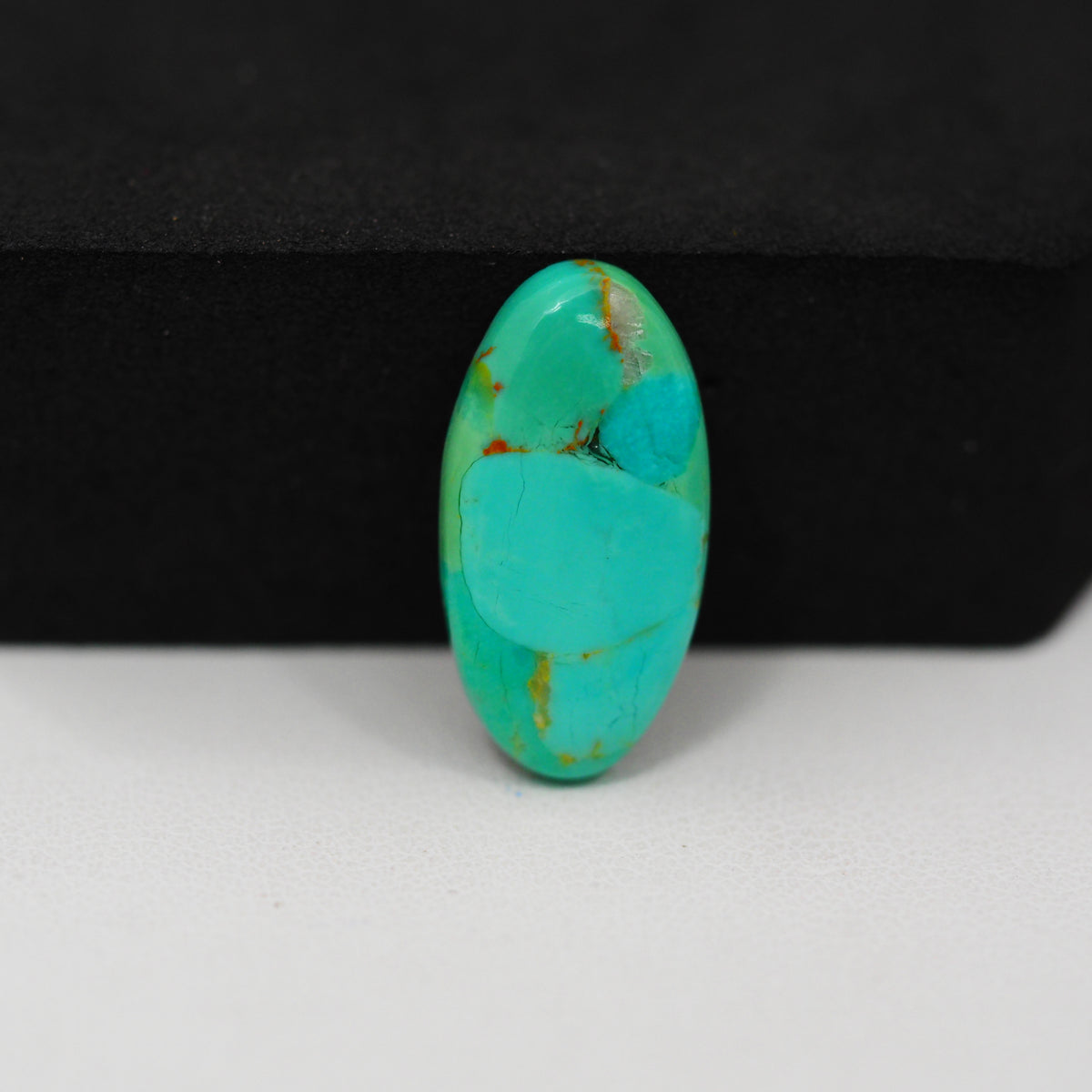 Natural Mohave Turquoise Oval Cabochon 21x11mm 5.5ct - Blue - Pedra Gems