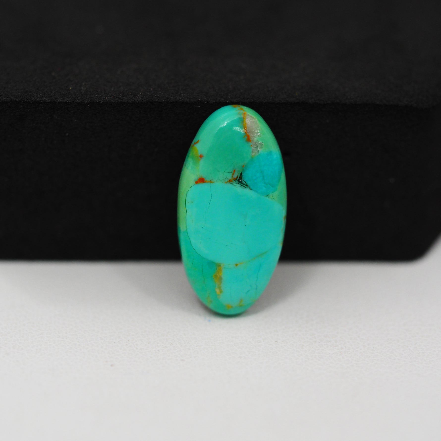 Natural Mohave Turquoise Oval Cabochon 21x11mm 5.5ct - Blue - Pedra Gems