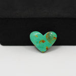 Natural Mohave Turquoise Heart Cabochon 11x14mm 5ct - Green - Pedra Gems