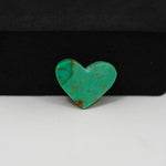 Natural Mohave Turquoise Heart Cabochon 11x14mm 5ct - Green - Pedra Gems